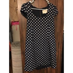 Navy polka dot dress